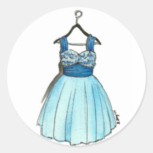 Adesivo Fashionista da Imagem de Vestido do Baile de forma