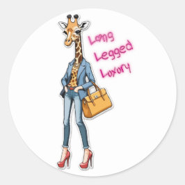 Adesivo Fashionista Girafa Sticker: Na moda