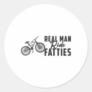 Adesivo Fat Bike Real Man Ride Fatties Biker Bike Lover