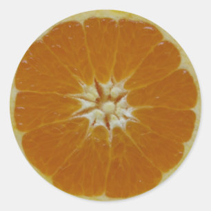 Adesivo Fatia alaranjada da fruta