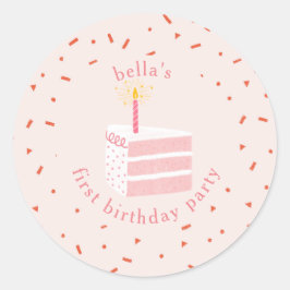 Adesivo Fatia De Bolo De Aniversário
