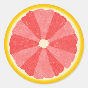 Adesivo Fatia de Fruta de Grafuíte Semestre Rosa