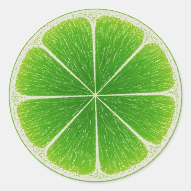 Adesivo Fatia de Fruta do Limão Citrus Verde (Frente)