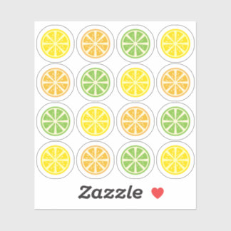 Adesivo Fatia de limão laranja lima fruta cítrica decorati