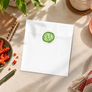 Adesivo Fatia de Pimenta Jalapeño Verde Divertida