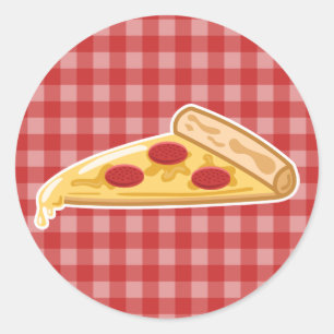 Adesivo Fatia de Pizza de Desenho Animado