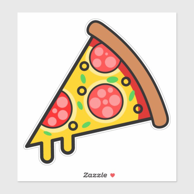 Adesivo Fatia de Pizza Deliciosa (Folha)