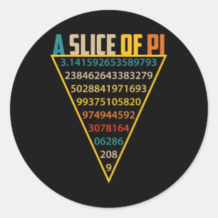 Adesivo Fatia Do Pi Day S Para Homens Símbolo Shi 3,14 Pi