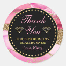 Fatias de Geodo de Agate Rosa e Pequenas Empresas 