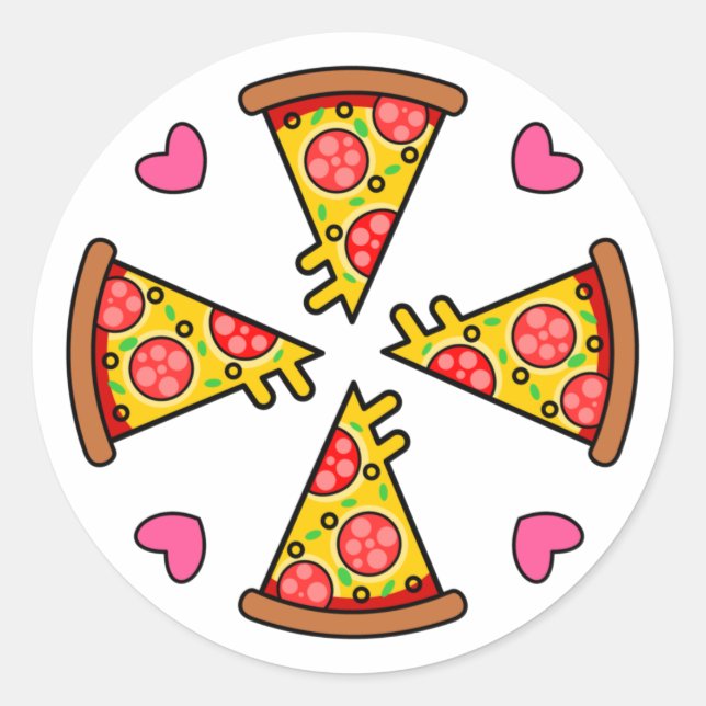 Adesivo Fatias de Pizza Deliciosas Mandara (Frente)