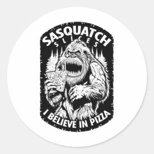 Adesivo Fatias De Sasquatch Engraçadas, Eu Acredito Na Piz