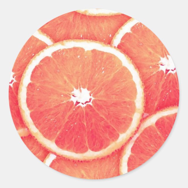 Adesivo Fatias de toranja rosa (Frente)
