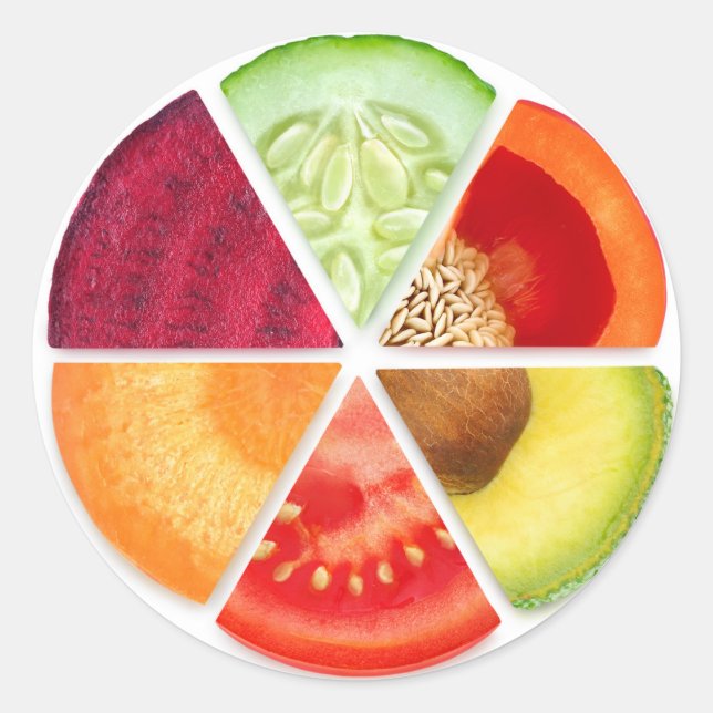 Adesivo Fatias vegetais (Frente)