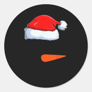 Adesivo Fato de Rosto de Boneco de Neve de Inverno Natal B