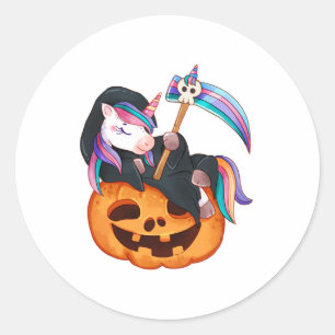 Adesivo Fato de Segurança de Halloween Unicórnio Filha Abó