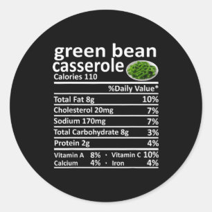 Adesivo Fatos Nutricionais de Feijão Verde Cerole Engraçad