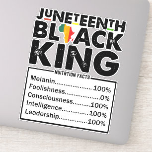 Adesivo Fatos Nutricionais do Rei Negro do Juneteenth Mela