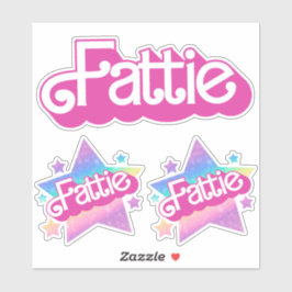 Adesivo Fattie Plus Size Rainbow Retro 90's Nostalgia Star