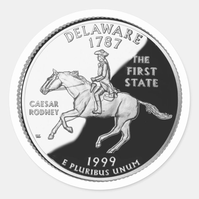 Adesivo Faux Delaware State Quarter (Frente)