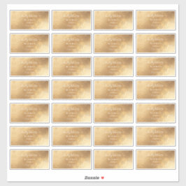 Adesivo Faux Dourado do Endereço de Convidado DIY do Scrip