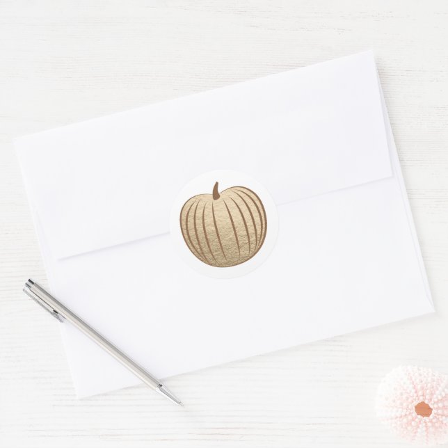 Adesivo Faux Foil Pumpkin Fall Envelope Fall Dourado Faux  (Envelope)