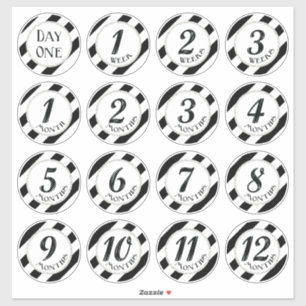 Adesivo Faux Glitter Baby Milestone Stickers