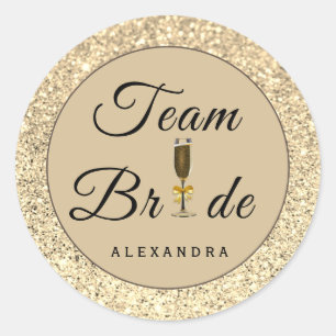 Adesivo Faux Glitter Team Bride Sticker