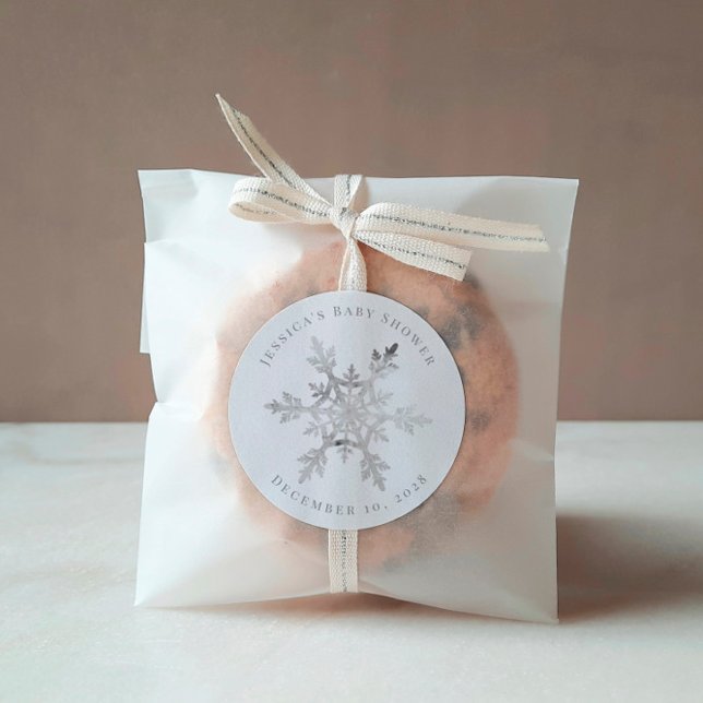 Adesivo Faux Glittery Snowflake de prata Natal (Criador carregado)