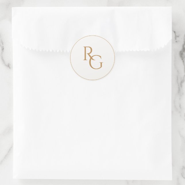 Adesivo Faux Gold | Chic Simple Initials  (Bolsa)