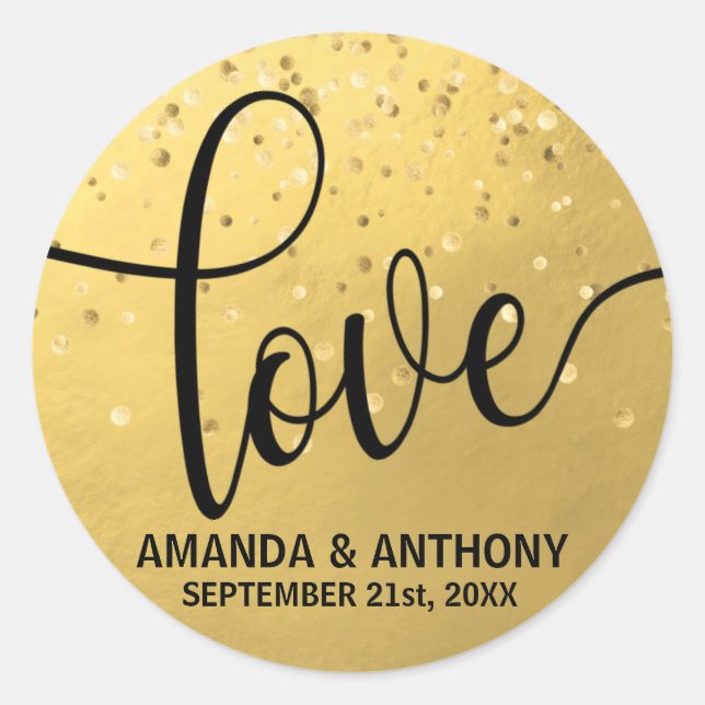 Adesivo Faux Gold Faux Faux Selos De Casamento (Frente)