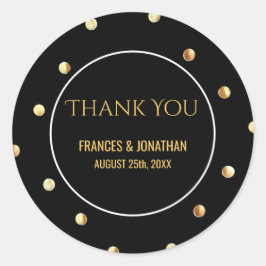 Adesivo Faux Gold Foil Confetti | Casamento Obrigado A Fav