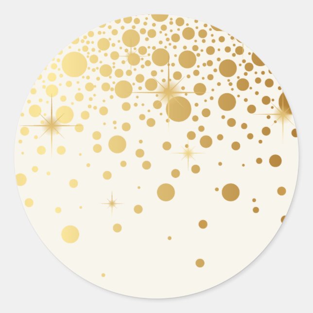 Adesivo Faux Gold Foil Confetti Pontos | Ivory Vintage (Frente)