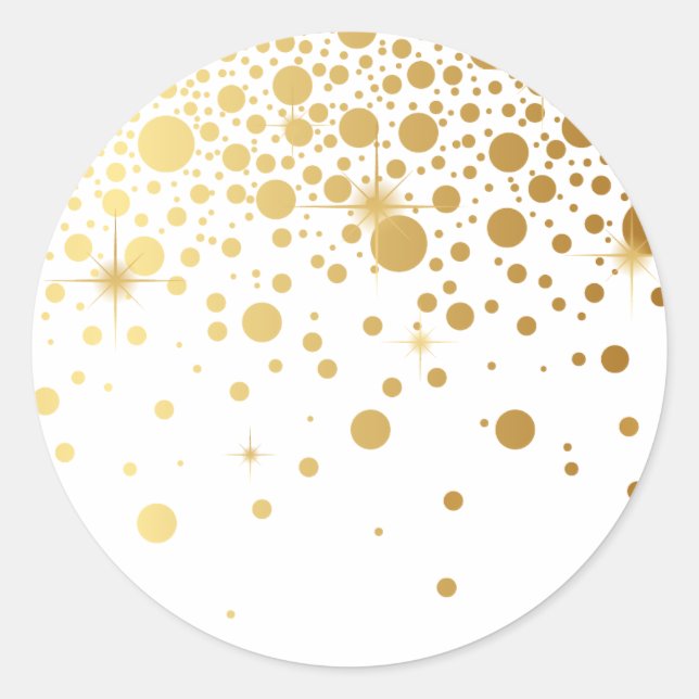 Adesivo Faux Gold Foil Confetti Pontos Sticker I (Frente)