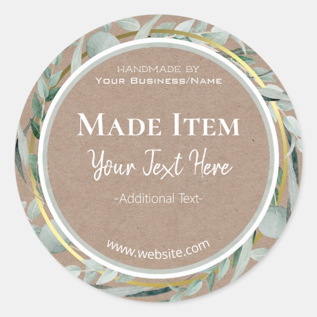 Adesivo Faux Gold Foil Kraft Empresas de Aperfeiçoamento d (Frente)