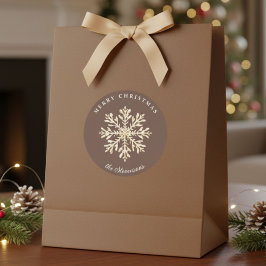 Adesivo Faux Gold Snowflake Brown Custom Holiday
