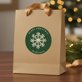 Adesivo Faux Gold Snowflake Green Custom Holiday