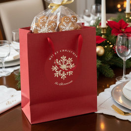 Adesivo Faux Gold Snowflake Red Custom Holiday