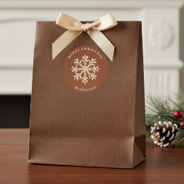 Adesivo Faux Gold Snowflake Terracotta Custom Holiday