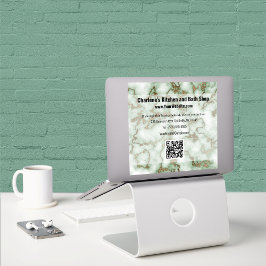 Adesivo Faux Green Dourado Marble