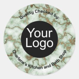 Adesivo Faux Green Dourado Marble