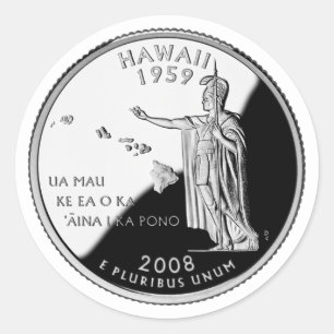 Adesivo Faux Hawaii State Quarter