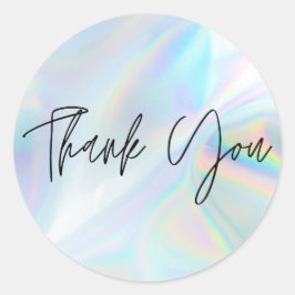 Adesivo Faux Holographic Business Obrigado