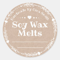Faux Kraft Para Mistura De Cera De Soja Feita À Ma