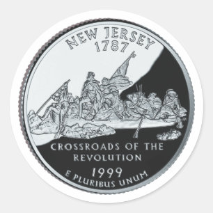 Adesivo Faux New Jersey State Quarter