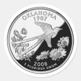 Adesivo Faux Oklahoma State Quarter