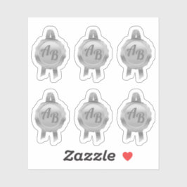 Adesivo Faux Prêmio/Seletor de Certificado(Iniciais/Silv)