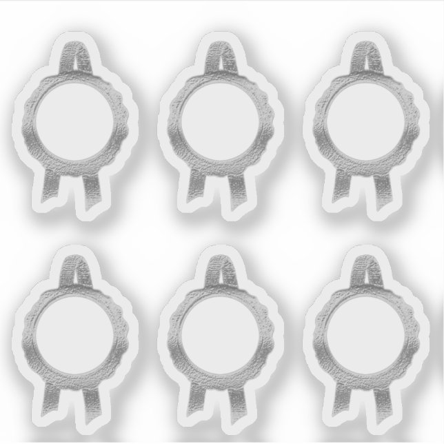 Adesivo Faux Prêmio/selo do certificado(Hollow/Silver) (Frente)