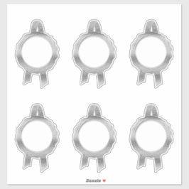 Adesivo Faux Prêmio/selo do certificado(Hollow/Silver)