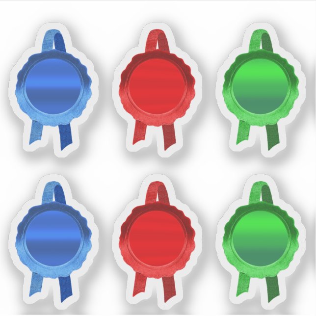 Adesivo Faux Prêmio/selos de certificado (BRG simples) (Frente)