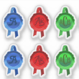 Adesivo Faux Prêmio/selos de certificado (Iniciais BRG)